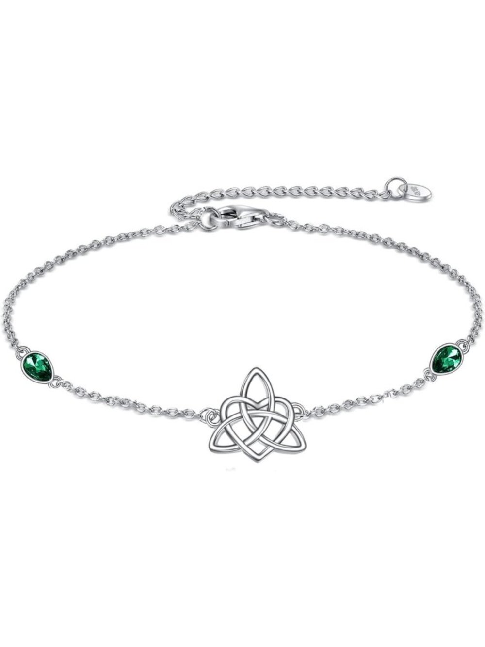 Evil Eye Anklet 925 Sterling Silver Celtic Knot Infinity Heart Butterfly Jewelry